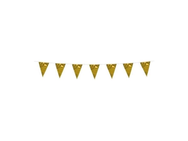 Mini guld metallic vimpelguirlande
