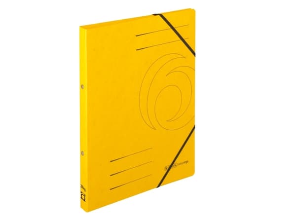 Herlitz 11255486, A4, Fotoark kartong, Gult, 2,5 cm, Elastisk bånd, 1 stykker