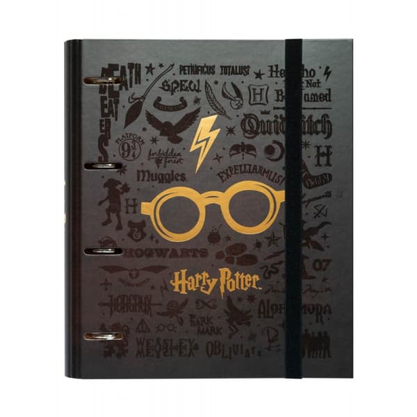 HarryPotter-A4-pärm(4ringar,elastisktband)