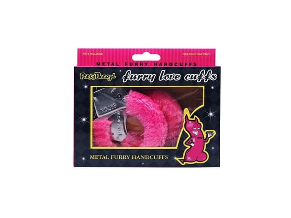 Håndjern med pink plys