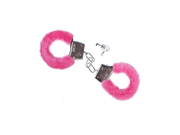 Håndjern med pink plys