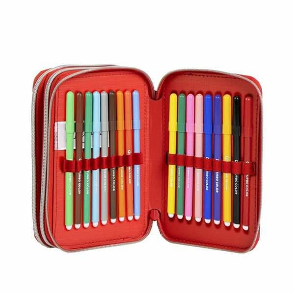 Pencil Case Spider-Man Blue 12,5 x 6,5 x 19,5 cm