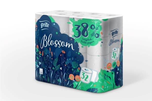 TOILET PAPER GRITE BLOSSOM WHITE 32PCS