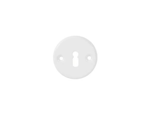 Barcz Escutcheon With Key Hole White