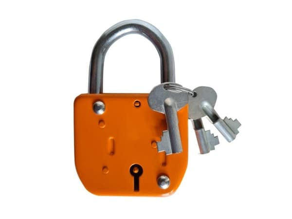 PAD LOCK LOTE 3 KEYS ORANGE