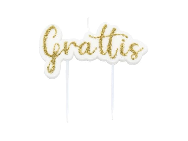 Grattis kagelys, 1 stk