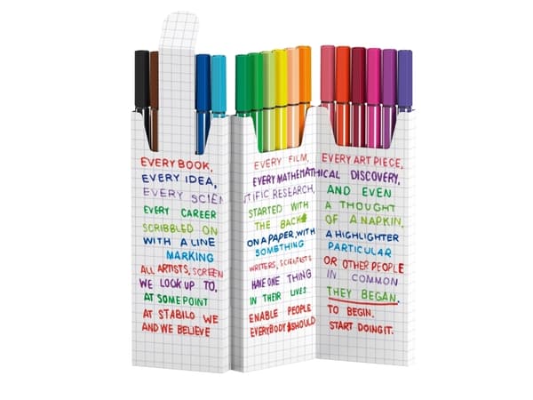 STABILO Pen 68, Medium, 18 farger, Flerfarget, 1 mm, Rund, 24 timer