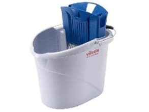 Spand Vileda UltraSpeed Mini 10ltr med Presse Grå/Blå til fladmopper,8 sæt/krt