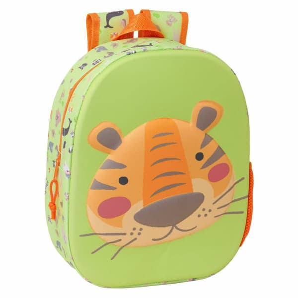 School Bag Safta Lime 27 x 33 x 10 cm