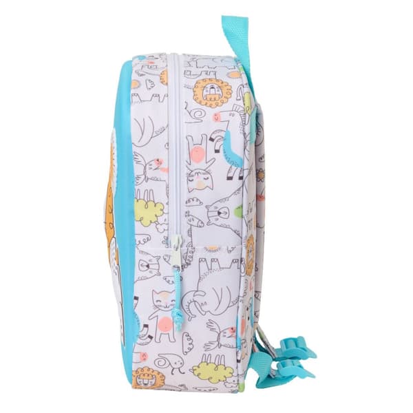 School Bag Safta Blue White 22 x 27 x 10 cm