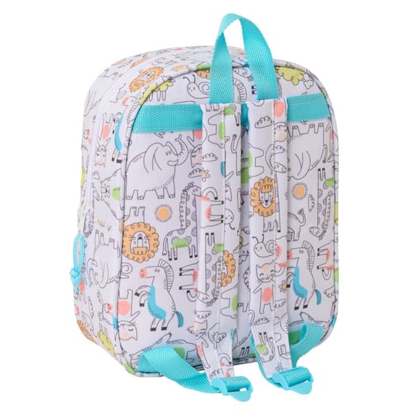 School Bag Safta Blue White 22 x 27 x 10 cm