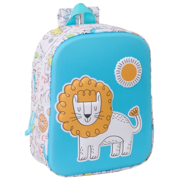 School Bag Safta Blue White 22 x 27 x 10 cm