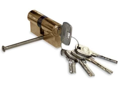 CYLINDER LOCK 60MM 30X30 BRASS 5 KEYS
