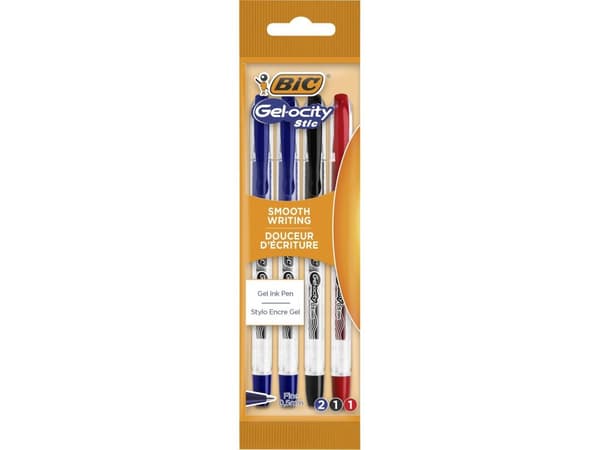 Bic DŁUGOPIS ŻELOWY GEL-OCITY STIC BIC 0.5MM AST POUCH 4SZT