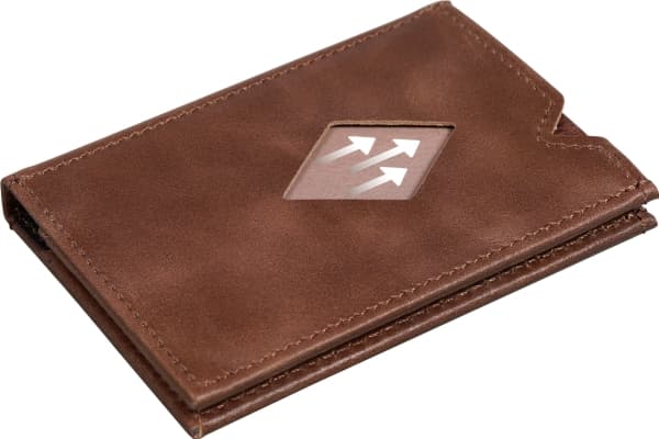EXENTRI Miniwallet Wallet Brown Nylon, Leather, Stainless steel