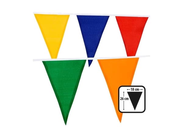 Stof vimpelguirlande, multi