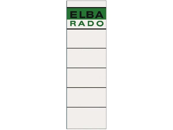 Elba Spine Label for Lever Arch Files 190 x 59 mm White-Green Grün - Weiß 10Stück(e) selbstklebendes Etikett (04617 WE/GN)
