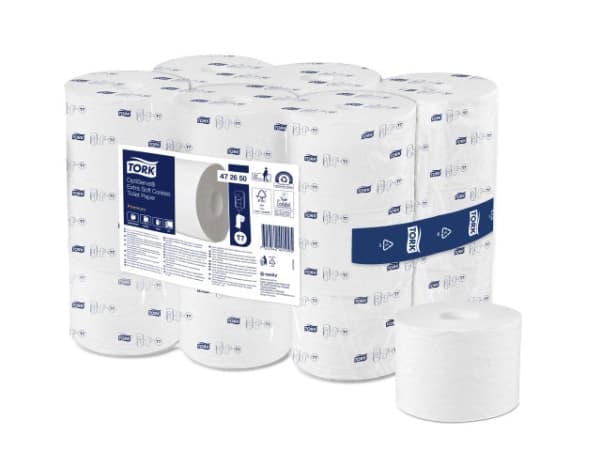 Toiletpapir Tork Premium T7 OptiServe 3-lags L63.2mxB9.3cm FSC Nyfiber Hvid,18 rl/sæk - (18 stk.)