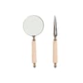 Pikkukuva 2 / 4: Magnifying glass Home ESPRIT Crystal Steel Bone 8 x 8 x 30 cm