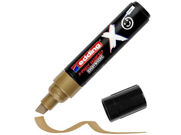 Edding 6900 X Multimarker, Gull, Lysegrønn, Lyserosa, Meisel tupp, Resirkulert plast, Wood/laminate, 2 mm, 1 cm