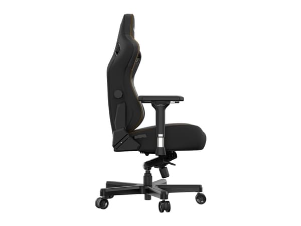 Anda Seat Kaiser 3 L, Polstret Sete, Polstret Rygg, Sort, Sort, Lær, Lær