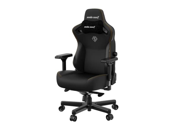 Anda Seat Kaiser 3 L, Polstret Sete, Polstret Rygg, Sort, Sort, Lær, Lær