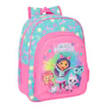 Miniatyrbillede 2 af 3: School Bag Gabby's Dollhouse Confetti Pink Turquoise 26 x 34 x 11 cm