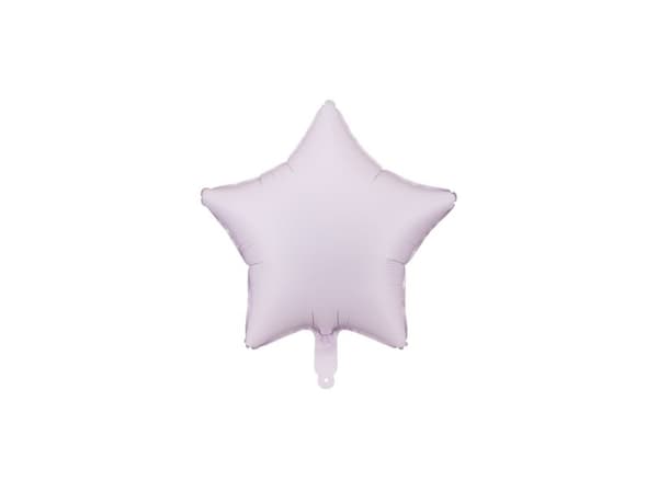 Lys lilla stjerne folieballon, 48 cm