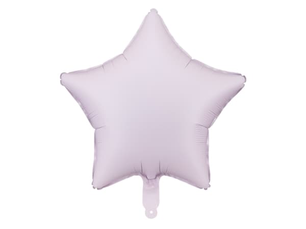 Lys lilla stjerne folieballon, 48 cm