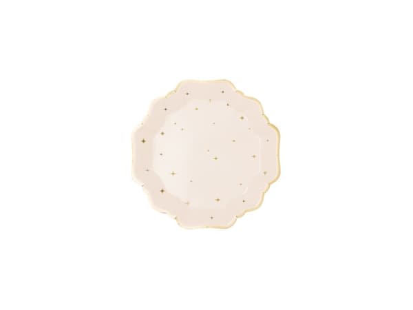 Papperstallrikar med guldstjärnor, 21 cm