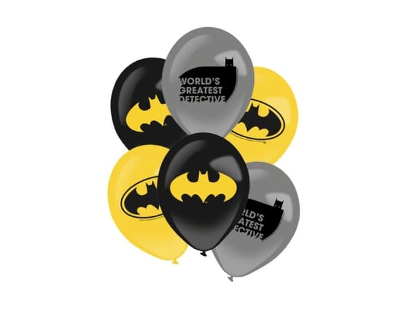 Batman balloner, 6 stk