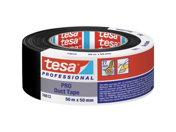 tesa Duct Tape PRO 74613-00002-00 Korjausteippi Musta (pituus x leveys) 50 m x 50 mm 1 kpl