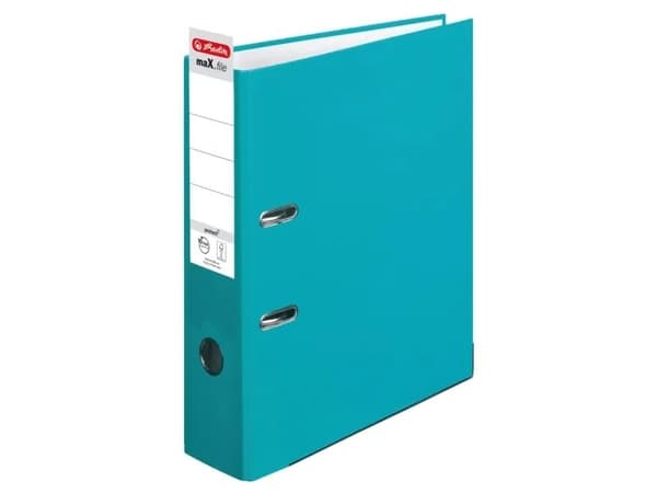 herlitz maX.file skyddsmapp, ryggbredd: 80 mm, turkos DIN A4, PP-plastomslag, kantskydd, invikbar rygg (10094829)