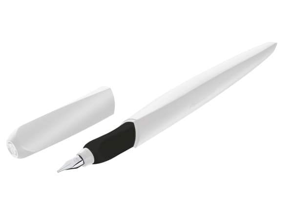 Pelikan 824590, Vit, Påfyllning med bläckpatronssystem, Blå, Rostfritt stål, Ambidextrous, Tyskland
