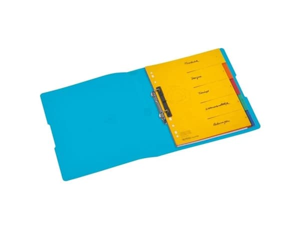 herlitz ringperm easy orga to go, A4, 2-ring, blå transp. D-Combi-mekanisme, ryggbredde: 38 mm, fyllingshøyde: 25 mm (11205762)