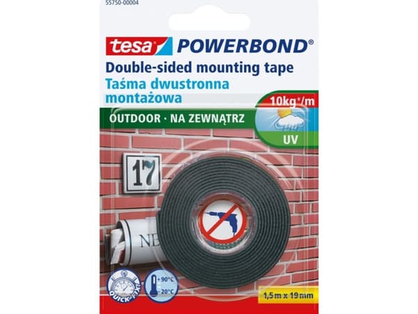 Tesa Taśma montaż.dwustr.pian.na zew.5m:19mm (do 1kg na 10cm) pro