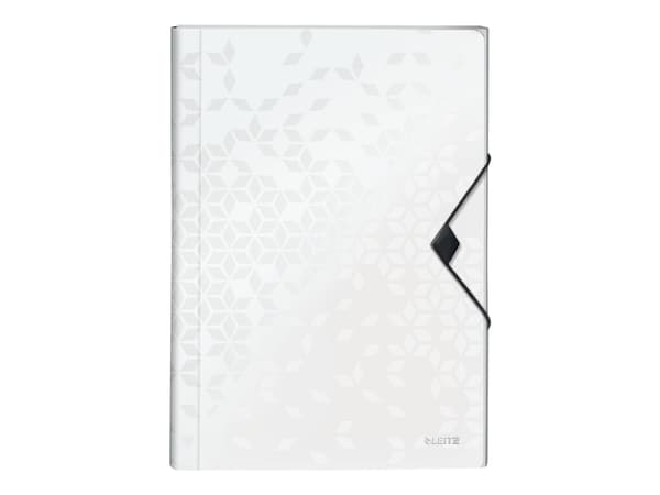 Leitz WOW - Dokumentmappe - kan utvides - 6 rom - 6 deler - for A4 (210 x 297 mm) - kapasitet: 250 ark - med fliker - hvit
