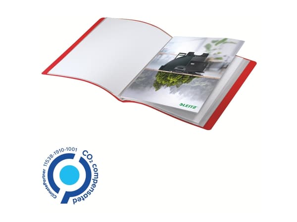 Leitz Recycle - Visningsbok - 20 utrymmen - 40 fickor - ryggbredd: 16 mm - för A4 (210 x 297 mm) - kapacitet: 40 ark - röd
