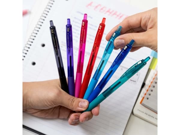 Pilot Super Grip G, Klips, Uttrykkbar kulepenn med hengefeste, Gjenfyllbar, Grønn, 12 stykker, Fint