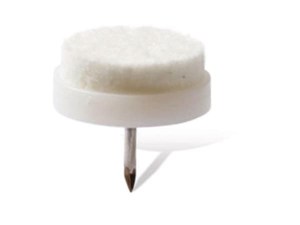Haushalt Felt Pads With Nail D24 White 8 Pcs