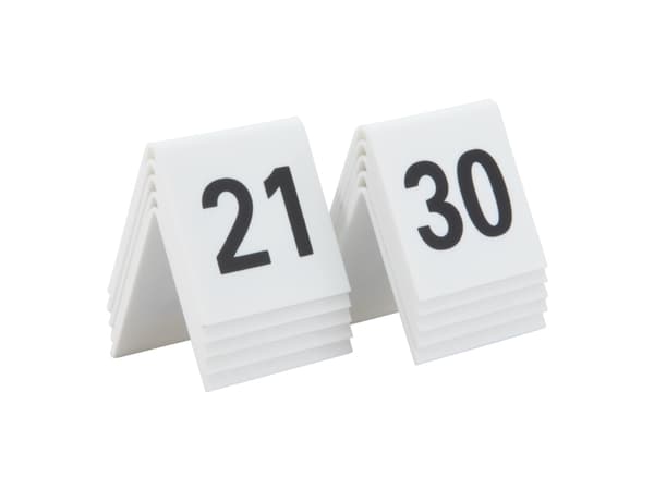Bordsskylt Securit no 21-30 5x4x5 cm Akryl Vit,10 st/ps - (10 st)