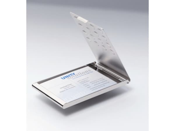 DURABLE Business Card Holder - Visittkortboks - forkrommet metall - sølv