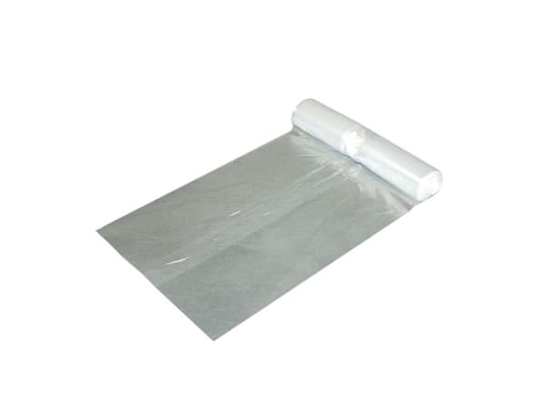 Affaldssække, 15 µm, 500 x 600 mm Kort side åben, LD-PE, transparent Rulle, pakke a 12 stk - (28 stk.)