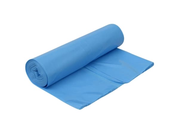 Flat bag, 35 µm, 600 x 1000 mm, Bag LD-PE, blå, st perforerad på rulle rulle om 25 st, kartong om 16 st - (16 st)