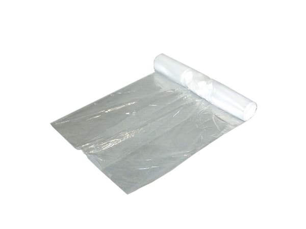 Affaldssække, 15 µm, 600 x 700 mm Kort side åben, LD-PE, transparent Rulle, pack of 12 pieces - (20 stk.)