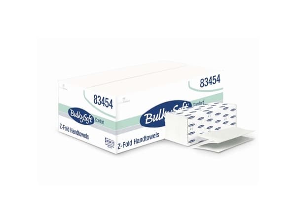 Paper towel, sheets, BulkySoft, Comfort 2 lag, hvid 205mmx240mm, 18g/m2, box of 3750 pieces