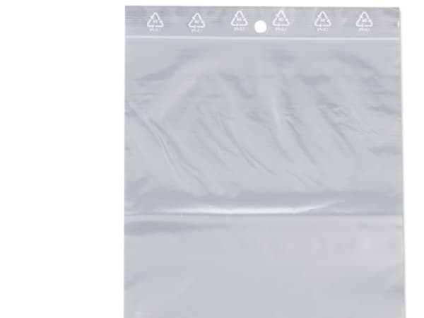 lynlåspose, Master'in Performance, 50 µm 180 x 250 mm, Kort side åben, LD-PE transparent, Uden tryk,