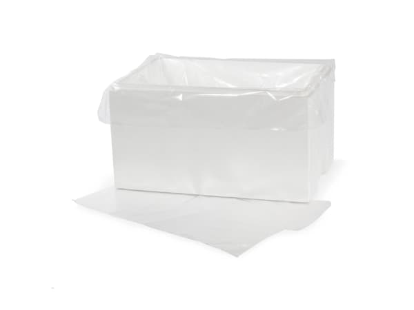 Foringsposer, 50 µm, 820 x 630 mm, Sæk LD-PE, clear, Pose med kile 2 gusset of 200mm, Æske med 250 s