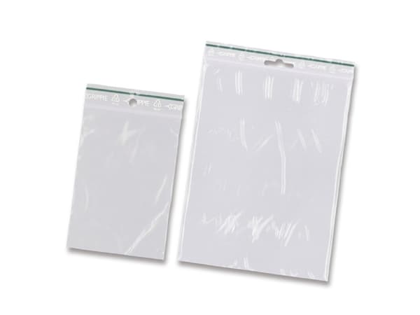 lynlåspose, Master'in Performance, 50 µm 230 x 320 mm, Kort side åben, LD-PE transparent, Grip forse