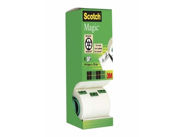 Tape, Scotch Magic 810, 19mmx33.00m, Kerne diameter: 25 Klar, pack of 8 rolls - (8 stk.)